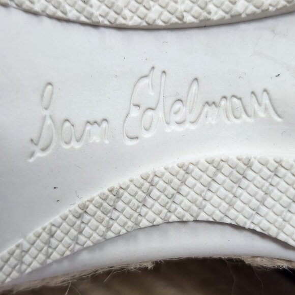 Sam Edelman Womens Platform Wedge Sandals Beige & Black Espadrille Style 9.5 - Picture 4 of 12